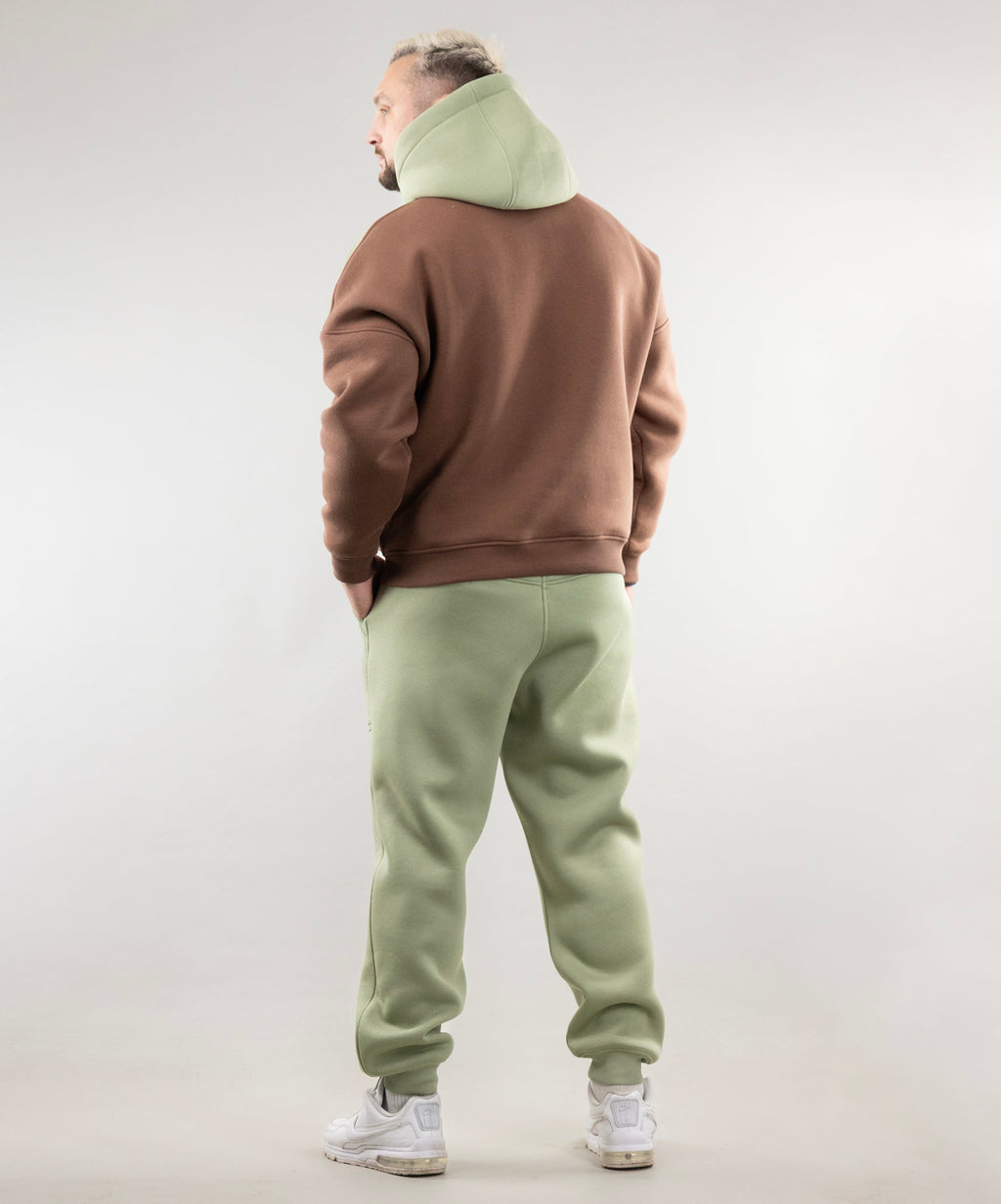 Warm Embroidered Hoodie "River" and Warm Sweatpants For Men