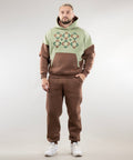 Warm Embroidered Hoodie "River" and Warm Sweatpants For Men
