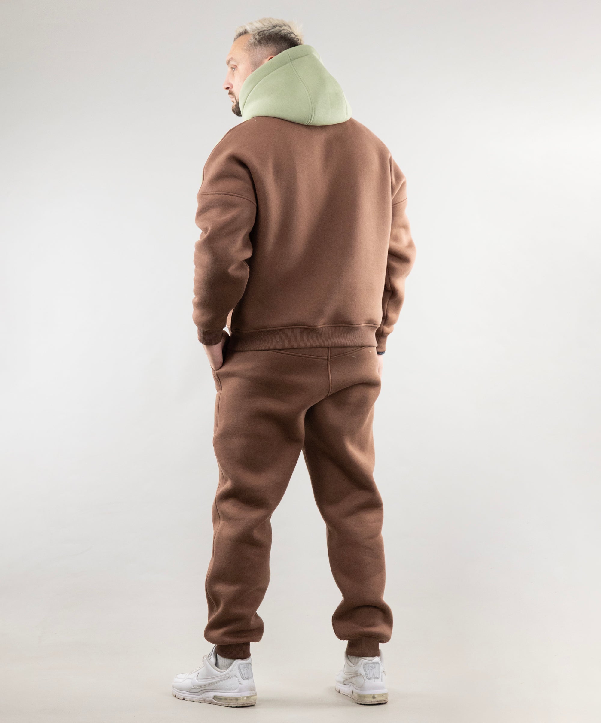 Warm Embroidered Hoodie "River" and Warm Sweatpants For Men