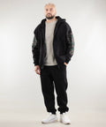 Oversize Zip Hoodie "Ethno" and Warm Sweatpants For Men