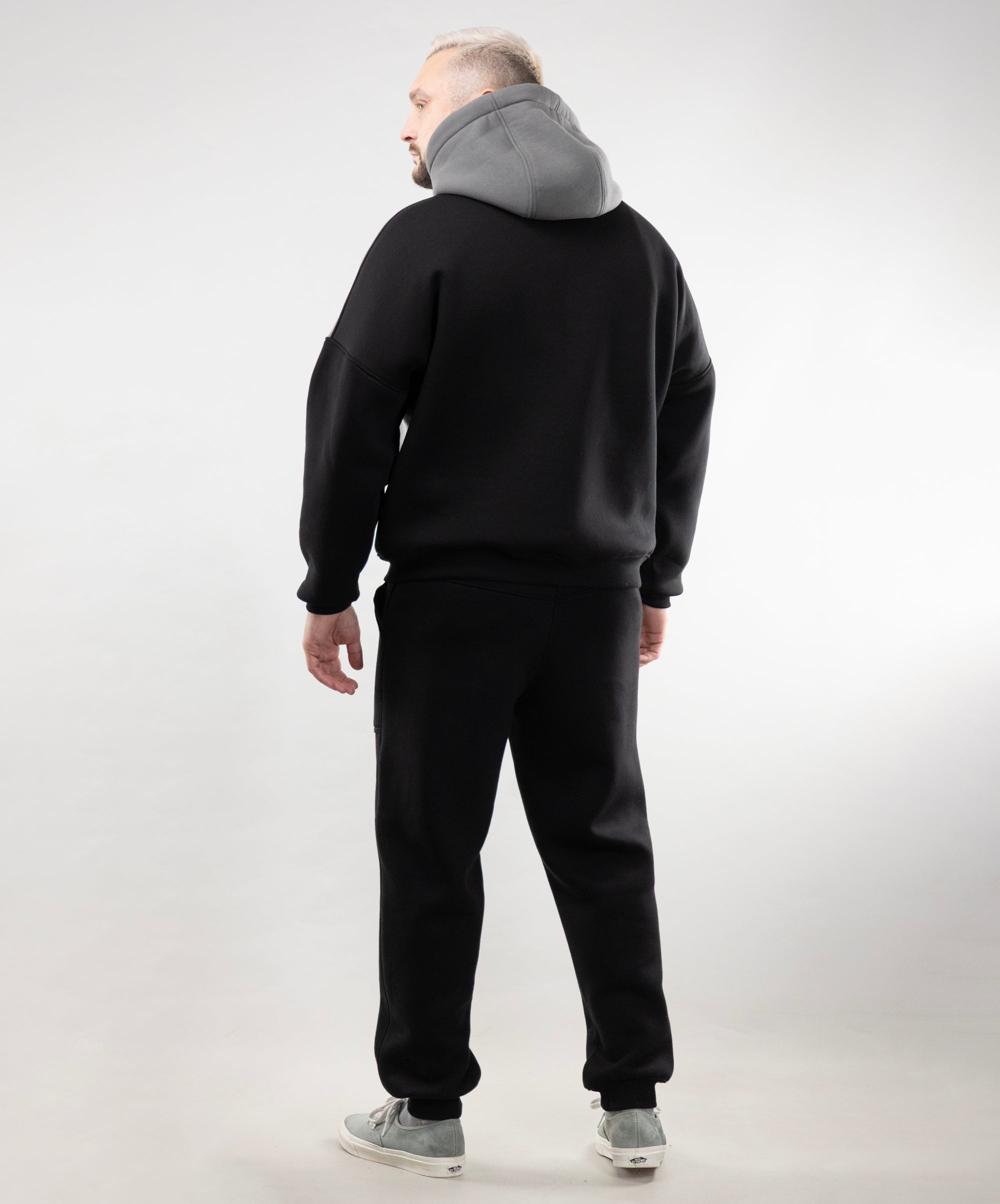 Warm Embroidered Hoodie "River" and Warm Sweatpants For Men