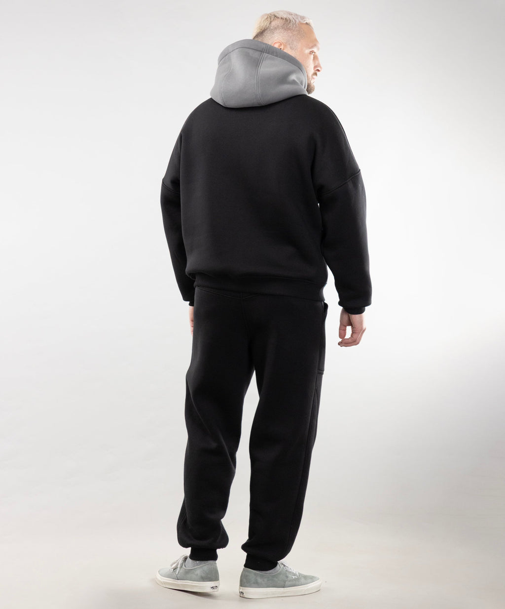 Warm Embroidered Hoodie "River" and Warm Sweatpants For Men