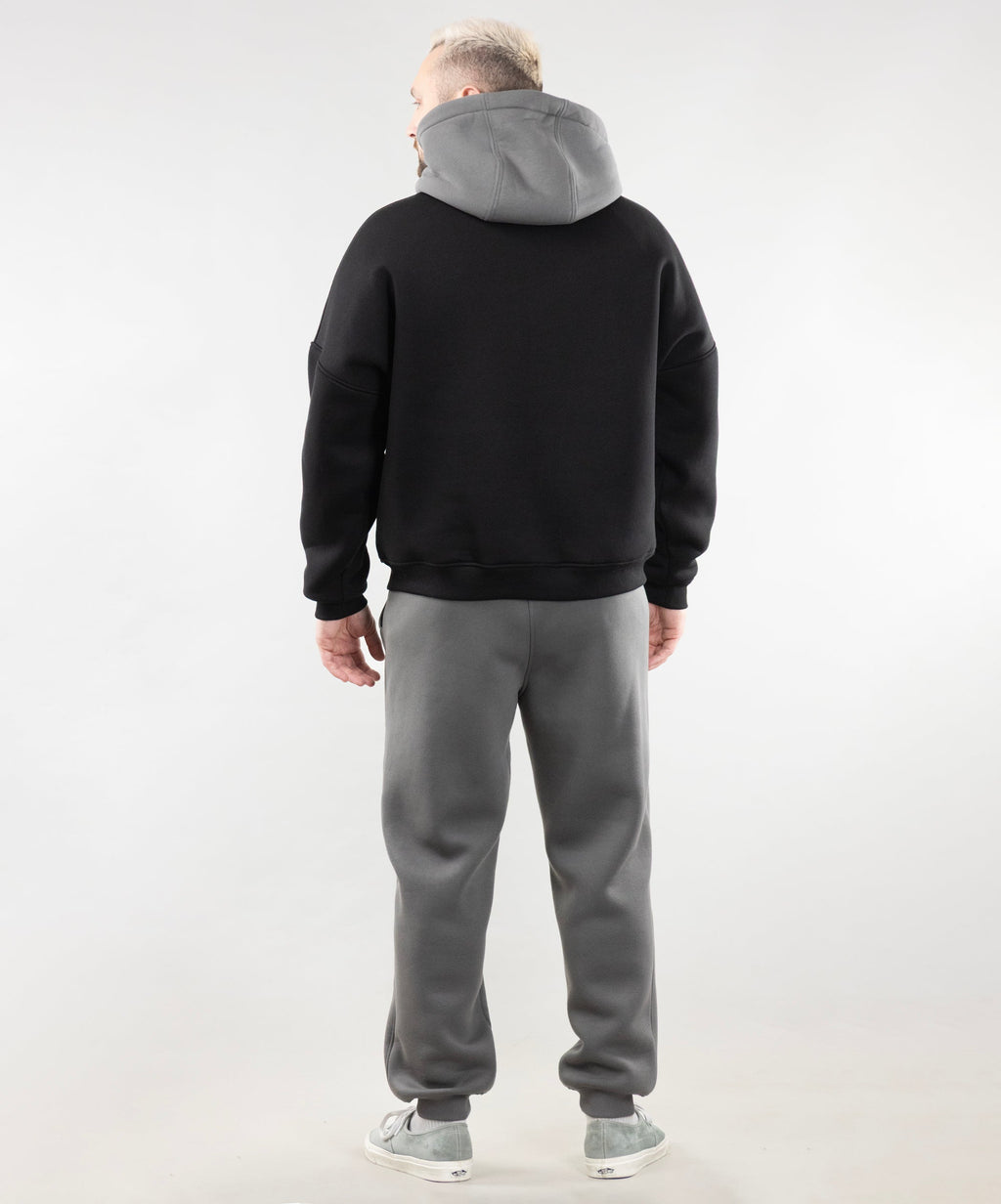 Warm Embroidered Hoodie "River" and Warm Sweatpants For Men