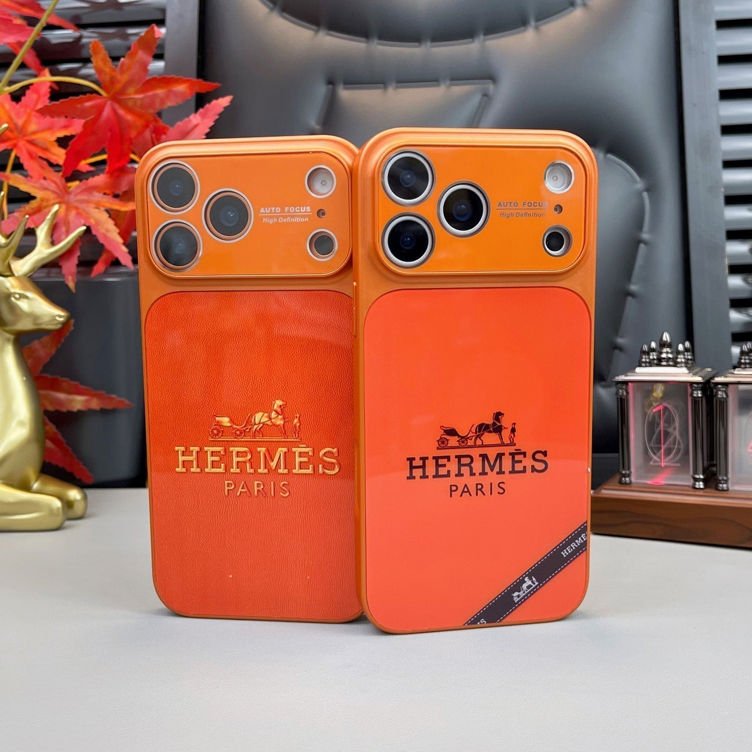 Luxury Orange Series iPhone Case – Premium Protective Phone Cover