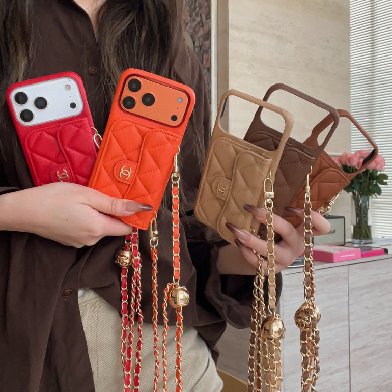 Genuine Leather Wallet Leather Crossbody Bag Apple iPhone Case