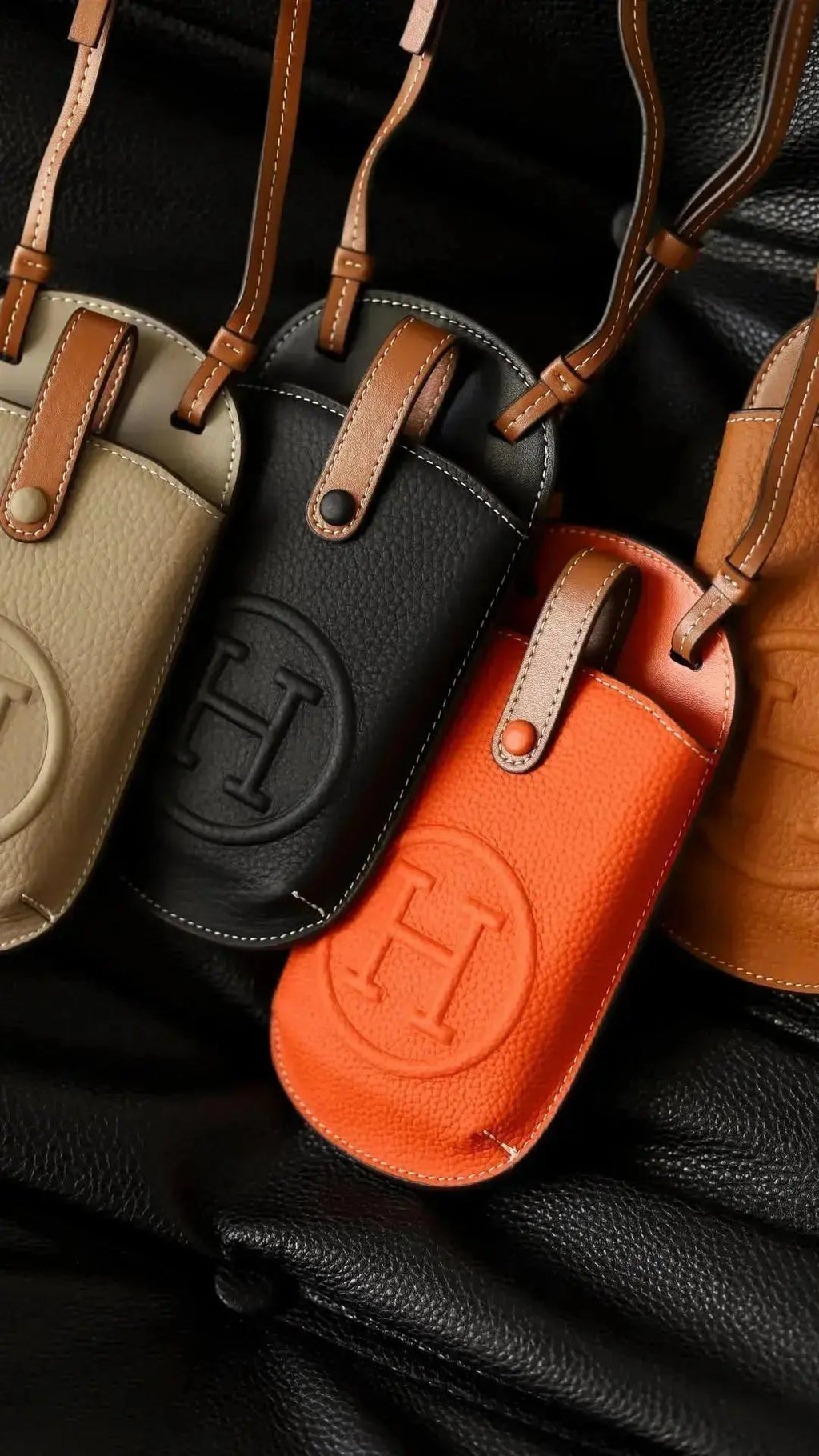 Orange Pouch iPhone Case Crossbody Strap