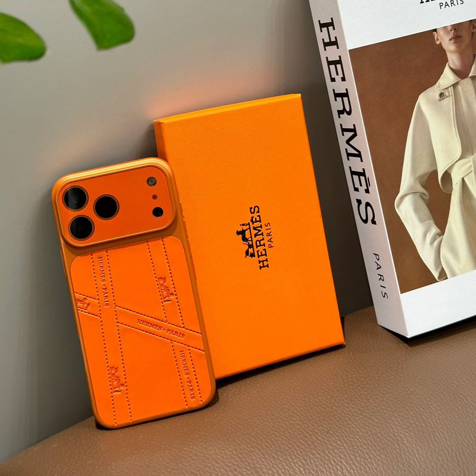 Orange Luxury Protective Case For iPhone 17 /16 /15 /14