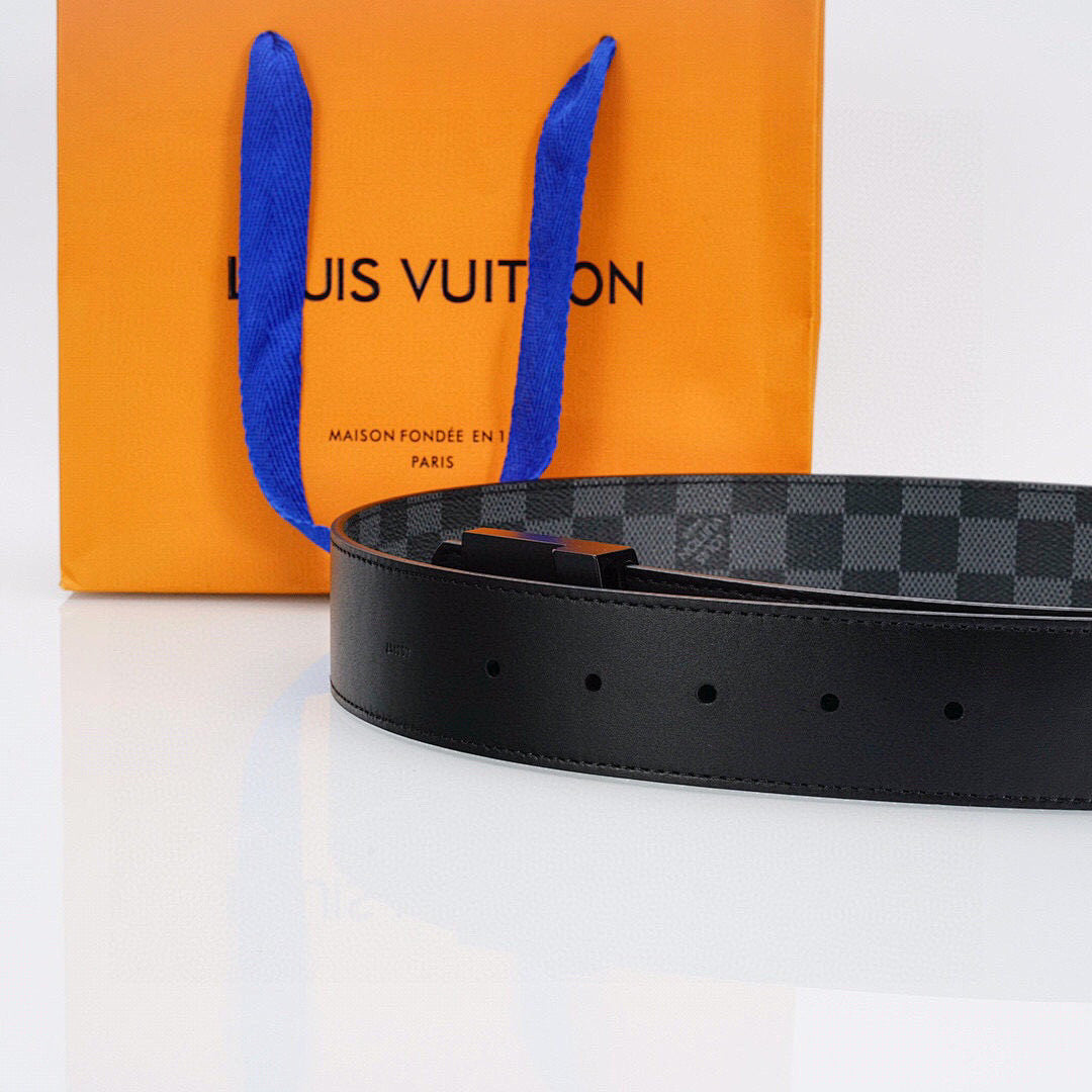 Luxury Black Lacquer Buckle Leather Belt – Premium Leather Belt