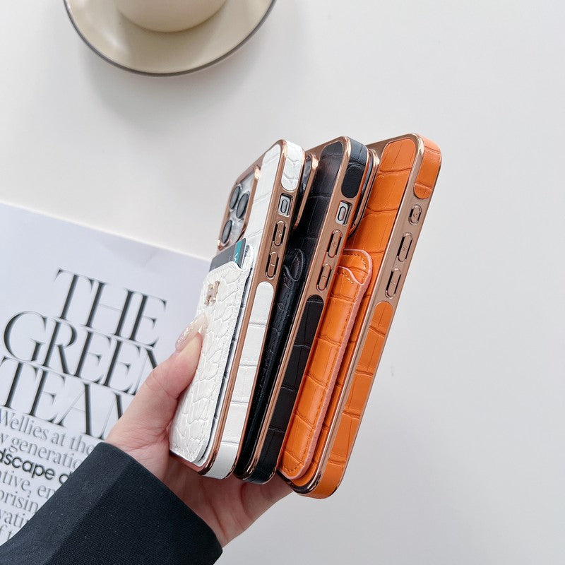 Rose Gold Leather iPhone Case – Elegant Everyday Protection