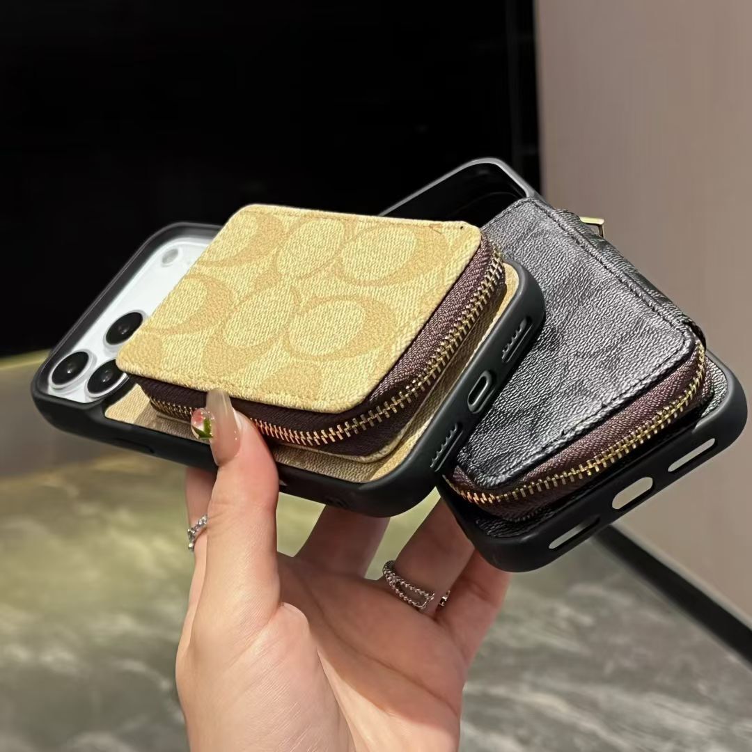 Luxury Leather Case Card Holder For iPhone 17 / 16 / 15 / 14