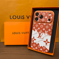 Illustration-Style Monogram Leather iPhone Case – Slim Luxury Protective Cover